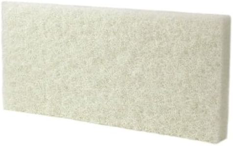 Commercial Light Duty Scrub Pad, 4.625" x 10" Non-Scratch Scouring Pads, Sponges Kitchen Scrub Pad - White (Pack of 5)