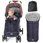 Orzbow Warm Bunting Bag Universal,Stroller Sleeping Bag Cold Weather,Waterproof Toddler Footmuff (Navy, Large)