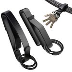 Paifeancodill 2 Pcs Duty Belt Key Holder Clip, Tactical Stealth Key Ring Holder Special for Police and Fire Agencies, Belt Key Holder Clip Double Side Quick Release Key Holder with Detachable Keyring