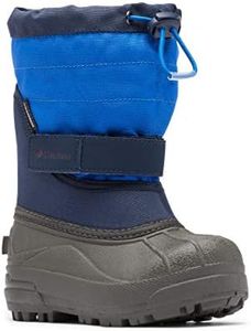 Columbia Youth Powderbug Plus Winter Boot (Little Kid/Big Kid), Collegiate Navy/Chili, 7 M US Big Kid