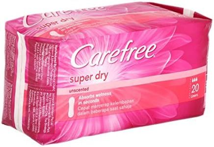Carefree® Super Dry Panty Liners, 20 Count, Pack of 3