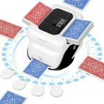 BEE&FLOWER Card Shuffler and Dealer 2-in-1 Automatic Programmable Multiple Game Modes Low Noise Dealing for Poker, Blackjack and More, 1-8 Players