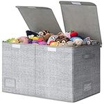 GRANNY SAYS Extra Large Storage Box with Lid, Pack of 1 Toy Box, Fabric Storage Chest, Toy Organizer and Storage Bins for Kids, Toy Bins Dust-proof Storage Container, Meuble de Rangement Jouet, Grey