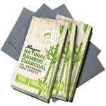 Oil Blotting Sheets for Face Natural Bamboo Charcoal Blotting Paper for Oily Skin Oil Absorbing Tissues Beauty Blotters Remove Excess Shine Organic Blot Papers for Make UpFacial & Skin Care 3 Pack