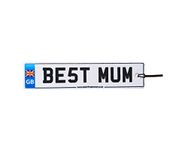 Best Mum License Plate Car Air Freshener (Fun Birthday/Mother's Day/Xmas Christmas Stocking Filler/Secret Santa/Novelty Scented Gift)