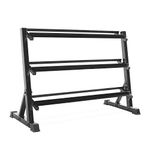 Cap Barbell 3 Tier Dumbbell Rack, Black, 51"