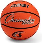 Champion Sports Rubber Official Basketball, Heavy Duty - Pro-Style Basketballs, Various Sizes - Premium Basketball Equipment, Indoor Outdoor - Physical Education Supplies (Size 7, Orange)