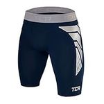 TCA Boys' CarbonForce Pro Compression Base Layer Shorts Thermal Under Gear - Navy Eclipse, 6-8 Years