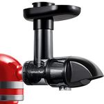 Juicer Attachment for All KitchenAid Stand Mixers - Slow Juicer Attachment for KitchenAid Mixer, Easy to Clean Juice Attachment with Brush, Masticating Juicer Attachment (Machine not included) - Black