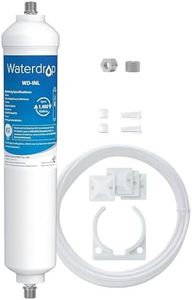 Waterdrop Inline Water Filter for Refrigerator and Ice Maker, NSF Certified High Capacity Drinking Water Filtration System with Direct Connect Fittings, Reduces Chlorine, PFAS/PFOA/PFOS