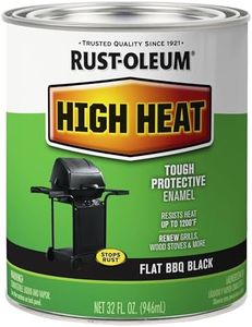 Rust-Oleum 7778502 High Brush On Paint Heat Protective Enamel, 32 Fl Oz (Pack of 1), Bar-B-Que Black