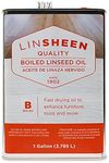 LinSheen Boiled Linseed Oil – Fast Drying Flaxseed Wood Treatment to Rejuvenate and Restore Outdoor and Indoor Wood Furniture, Floors and Sports Equipment, Gallon