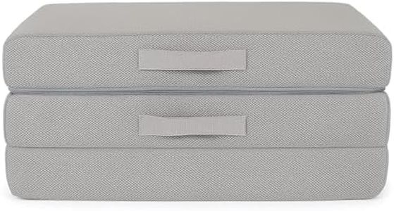 Single Cube Tri-fold Zbed Folding Portable Mattress – Lightweight & Compact Foldable Bed for Living Room, Travel & Sleepovers – Washable Cover, High-Density Foam Support