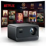 Projector with WiFi and Bluetooth, Mini-Projector: [NetflixCertified & AI Auto-Setup System & Live TV& 1000ANSI & 800+Built-inApps &Browser],Lisowod L03Pro 1080P Smart Portable-Outdoor-Movie Projector