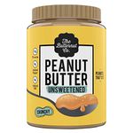 The Butternut Co. Natural Peanut Butter (Crunchy) 1kg | Unsweetened | 32g Protein | No Added Sugar | 100% Peanuts | No Salt | High Protein Peanut Butter | Gluten Free | Vegan | Cholesterol Free