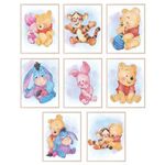 BigWig Prints Winnie the Pooh Wall Art - Winnie the Pooh Room Decor, Winnie the Pooh Wall Decor, Winnie the Pooh Nursery Decor, Winnie the Pooh Baby Shower Decor, Pooh Bear - 8 Pack (8x10) Unframed