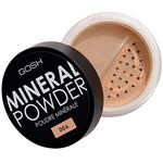 GOSH Mineral Powder, Vegan, Loose Fixation Powder with Minerals for All Skin Types, Matte & Long-Lasting for a Flawless Complexion, No Mask Effect, Medium to High Coverage, 006 Honey