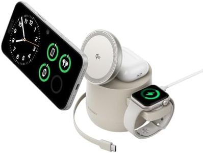 MFI Certified by Apple, 4 in 1 Magsafe Wireless Charging Station, Qi2 15W Magsafe Charger for iPhone 17/16/15/14/13/12 Series, iWatch, Airpods, iPad, 65W Charger Included