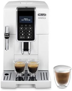 De'Longhi Dinamica, Fully Automatic Bean to Cup Coffee Machine, Cappuccino, Espresso Coffee Maker, ECAM 350.35.W, White