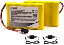 elxjar (2-Pack) 6.0V 700mAh Ni-CD AA Rechargeable Battery Pack Fit for 11 Channel RC Excavator RC Truck Amphibious Stunt RC Cars Vehicles (SM2P Plug and 2 USB Charger Cable)