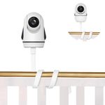 HelloBaby Baby Monitor Stand Flexible Baby Camera Mount Baby Monitor Holder Attaches to Crib Cot Shelves or Furniture (White)(Not For HB32)