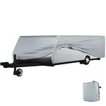 UK Custom Covers PCT855SILVERAD3 Pop Up Trailer Cover Waterproof Heavy Duty Silver - Sizes 8-10ft