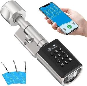WELOCK PCB51 Elektronisches Türschloss Haustür, Elektronisches Türschloss mit Passwort, App und RFID-Karten und WiFi (Gateway erforderlich), Wasserdicht Türschloss Elektronisch für Türen von 30-70mm