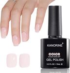 KANORINE Sheer Light Pink Gel Nail Polish, Jelly Milky Pink White Peach Translucent Color GEL POLISH UV Light Cure Gel Polish for Nail Art DIY Manicure and Pedicure at Home 15ML