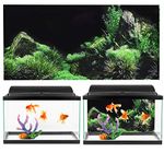 Yctze Aquarium Fish Tank Seafloor Water Grass PVC Sticker, Adhesive Static Backdrop, Suitable for 75 and 30 Gallon Tanks, Size - 48'' X 18'' (76 * 46cm)