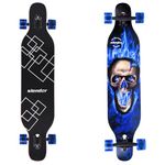 Slendor Longboard Skateboard 42 inch Drop Through Deck Complete Maple Cruiser Freestyle, Camber Concave