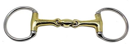 SS Brass Horse Tack Western English Eggbutt Snaffle Bit Oval Link 5" 35190B