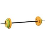 HOMCOM 20kg Barbell Weights Set, Adjustable Weights with Non-slip Handle, for Women and Men Home Gym Strength Training