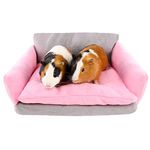 ONEJU Guinea Pig Bed, Guinea Pig Sofa, Rabbit Bed, Bunny Sofa, Guinea Pig Cage Accessories for Guinea Pig, Bunny, Hamster, Chinchilla, Ferry, Rabbit and Other Small Pets - Sofa Shape