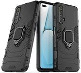 SPAZY CASE Silicone Realme X3 / X3 Superzoom Case Back Cover Dual Layer Armor Defender Full Body Protective + Pc Hybrid Kickstand Back Case Cover for Realme X3 / X3 Superzoom - Black