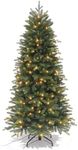 Best Artificial 6ft / 180cm Balsam Fir Pre Lit Christmas Tree With Real Feel PE Tips, Hinged With LED Lights