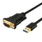 CableCreation USB 3.0 to VGA Male Cable (FL2000 Chipset), 10 FT USB to VGA Adapter Cord, 1080P @ 60Hz Compatible Windows XP/Vista/10/8/7, Black