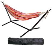 Elevon Double Hammock with Space Saving Steel Stand and Portable Carrying Case, 450-Pound Capacity, Tropical