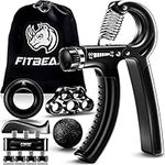 FitBeast Grip Strengthener Forearm Strengthener Hand Grips Strengthener Kit - 5 Pack Adjustable Resistance