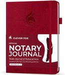 Clever Fox Notary Journal – Notary Public Journal of Notarial Acts – Hardcover Notary Log Book – Notary Supplies – 612 Record Entries, Numbered Pages, Hardcover, 8.5x11″ (Wine Red)