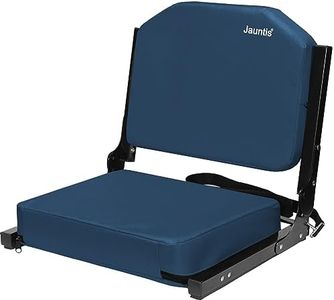Jauntis Asientos de estadio para gradas y gradas con respaldo y cojín de espuma ultra acolchados, sillas de estadio portátiles anchas con soporte para la espalda y correa para el hombro