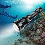 BlueFire Diving Torch, 1200 Lumen　Bright Professional Scuba Flashlight Safety Lights with Hand Strap & Lanyard (Black)