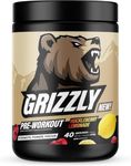 GRIZZLY PRE-WORKOUT HUCKLEBERRY LEMONADE, Strength, Power, Focus, Caffeine, Citrulline, Beta-Alanine