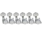 Musiclily Pro 6 inline Guitar Locking Tuners Tuning Pegs Keys Machine Heads Set for Fender Stratocaster Telecaster Electric Guitar,Chrome