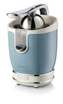 Ariete Vintage Electric Juicer, 85W, Blue - Includes 2 Fruit Cones, Powerful Motor, Stainless Steel Anti-Drip Spout, Dual Size Cones, 1L Capacity