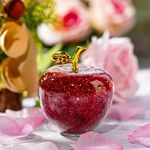 Red Crystal Apple Figurine Paperwei