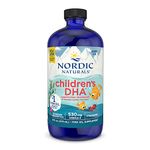 Nordic Naturals Children’S DHA For Omega 3 | Fish Oil For Kids 530 Mg From Arctic Cod | Omega 3 DHA For Kids With EPA For Healthy Brain Development & Immune Function | Strawberry Flavour | 473 Ml