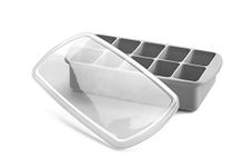 melii Silicone Baby Food Freezer Tray with Lid - Grey