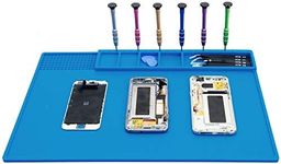 Hengtianmei Heat Insulation Silicone Repair Mat with Scale Ruler and Screw Position for Soldering Iron, Phone and Computer Repair Size: 17 x 12 Inches (H-202)