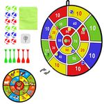 29" Large Dart Board Set for Kids, Boys Toys Double Sided Dartboards with Sticky Balls, Indoor/Sport Outdoor Fun Party Play Game Toys, Birthday Gifts for 3 4 5 6 7 8 9 10 11 12 Year Old Boys Girls