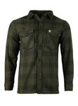 JACK PYKE Polar Fleece Long Sleeve Shirt Green Check XL